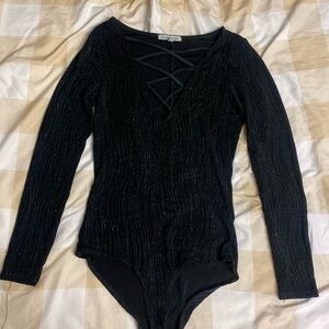 Sparkly Criss Cross Bodysuit